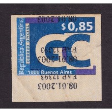 ARGENTINA SERVICIO SELLO PARA MAQUINA 2001 GJ GC 4 ESTAMPILLA USADA U$ 10